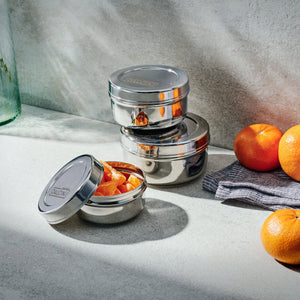 Round Snack Trio | Mix of 3 Container Sizes-Dalcini Stainless-Modern Rascals