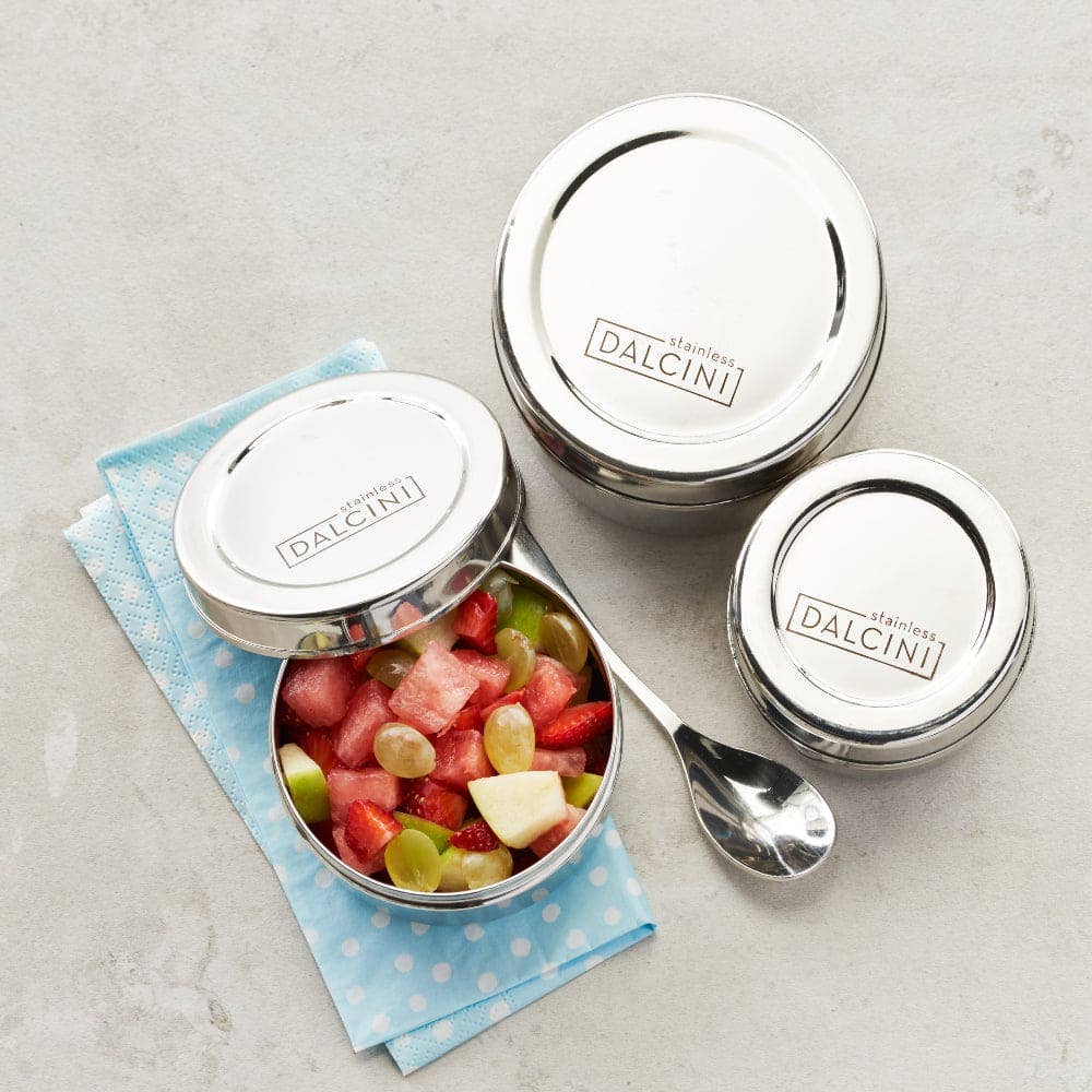 Round Snack Trio | Mix of 3 Container Sizes-Dalcini Stainless-Modern Rascals