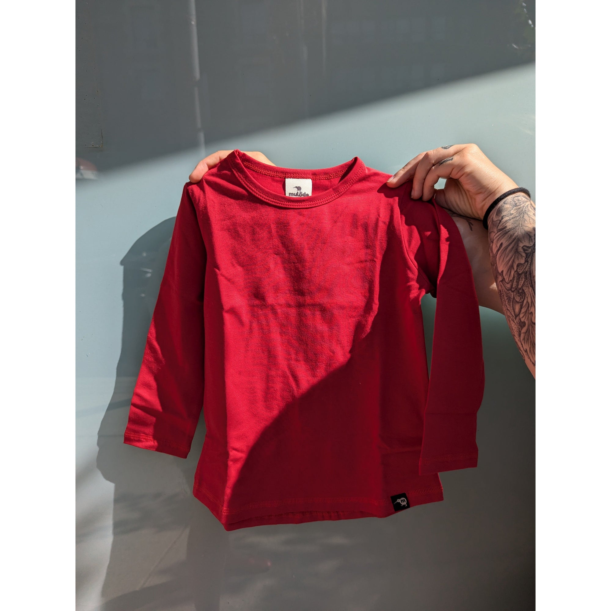 Ruby Red Long Sleeve Shirt-Mullido-Modern Rascals