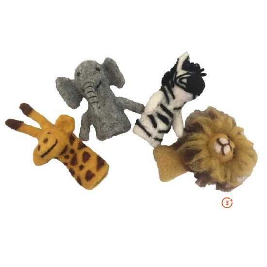 Safari Finger Puppets - 4 pieces-Papoose-Modern Rascals