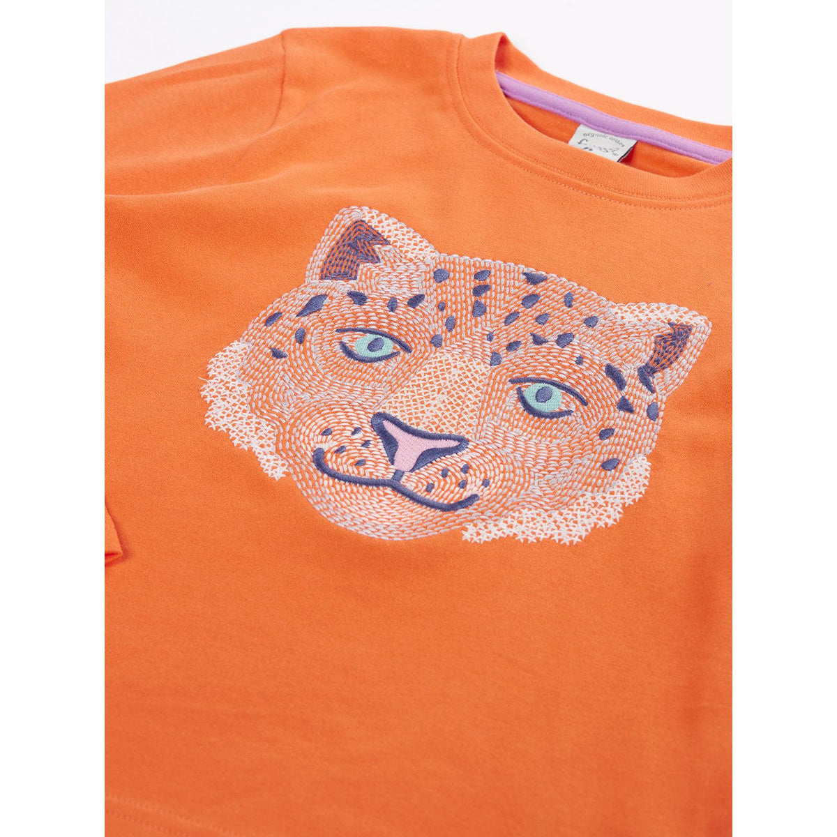 Salamander / Snow Leopard Adventure Embroidered Top-Frugi-Modern Rascals