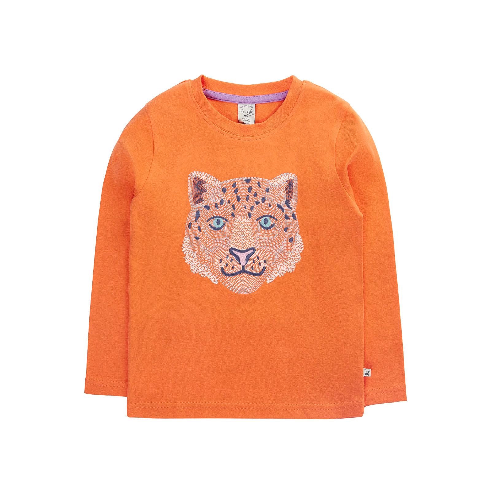 Salamander / Snow Leopard Adventure Embroidered Top-Frugi-Modern Rascals
