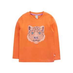 Salamander / Snow Leopard Adventure Embroidered Top-Frugi-Modern Rascals