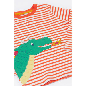Salamander Stripe/Dragon Discovery Circular Top - 1 Left Size 9-10 years-Frugi-Modern Rascals