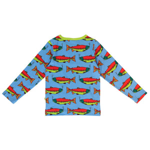 Salmon Long Sleeve Shirt - 2 Left Size 2-3 & 7-8 years-Smafolk-Modern Rascals