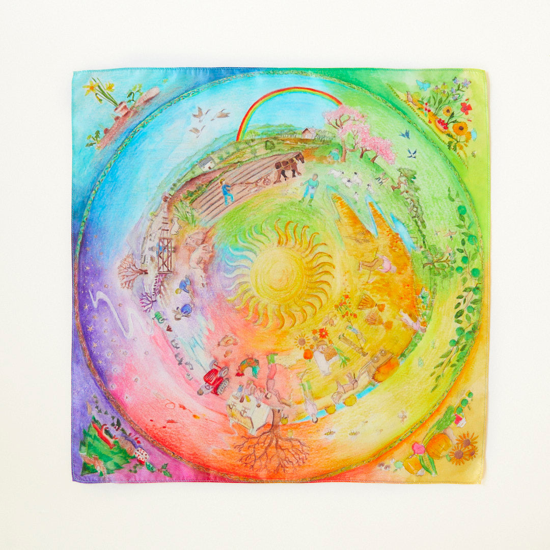 Sarah's Silks Classic Playsilk - Around the Year on the Farm - collab with the Wilded Family-Sarah's Silks-Modern Rascals