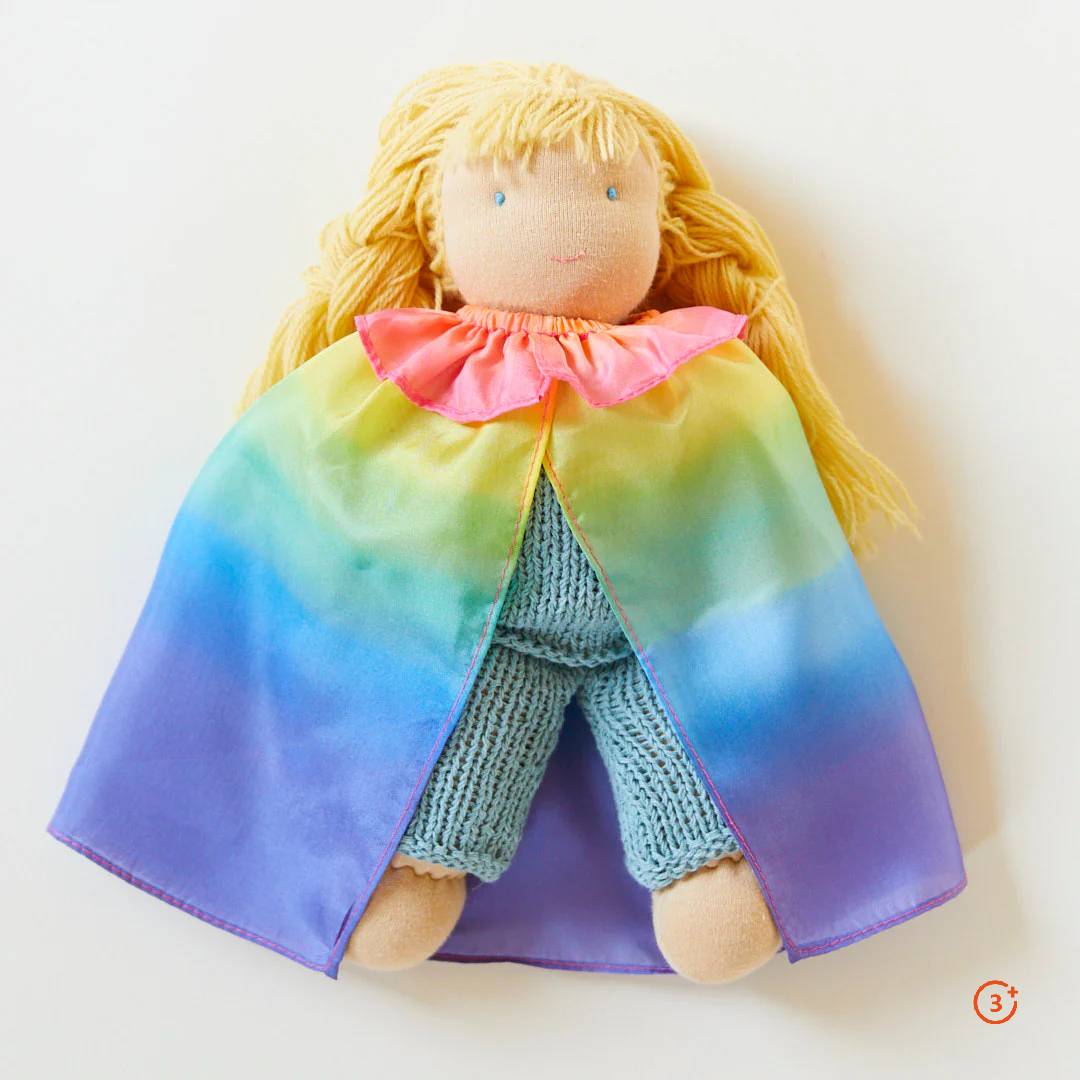 Sarah's Silks Doll Cape - Rainbow-Sarah's Silks-Modern Rascals