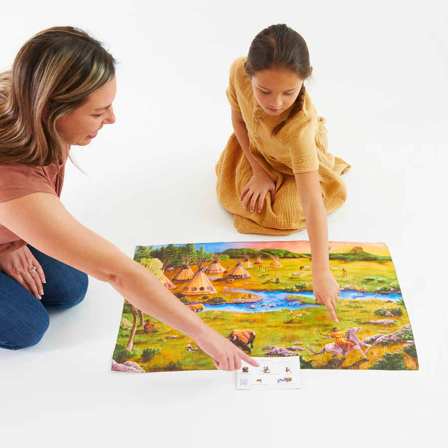 Sarah's Silks Lakota Storytelling Playsilk - collab with Lakota Artist Caroline Stadnick-Sarah's Silks-Modern Rascals