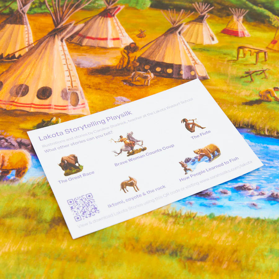 Sarah's Silks Lakota Storytelling Playsilk - collab with Lakota Artist Caroline Stadnick-Sarah's Silks-Modern Rascals