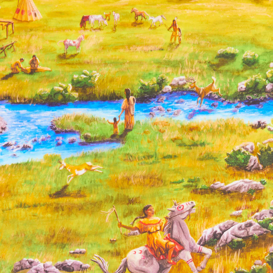 Sarah's Silks Lakota Storytelling Playsilk - collab with Lakota Artist Caroline Stadnick-Sarah's Silks-Modern Rascals