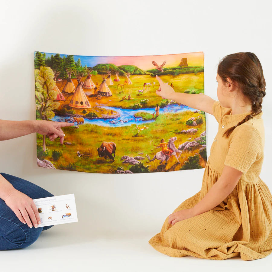 Sarah's Silks Lakota Storytelling Playsilk - collab with Lakota Artist Caroline Stadnick-Sarah's Silks-Modern Rascals