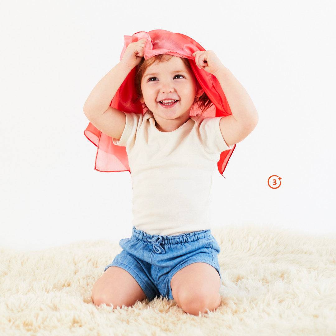 Sarah's Silks Mini Playsilk - Strawberry-Sarah's Silks-Modern Rascals