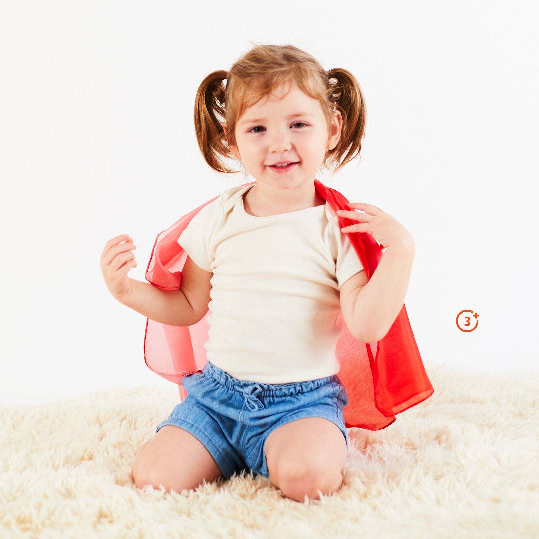 Sarah's Silks Mini Playsilk - Strawberry-Sarah's Silks-Modern Rascals