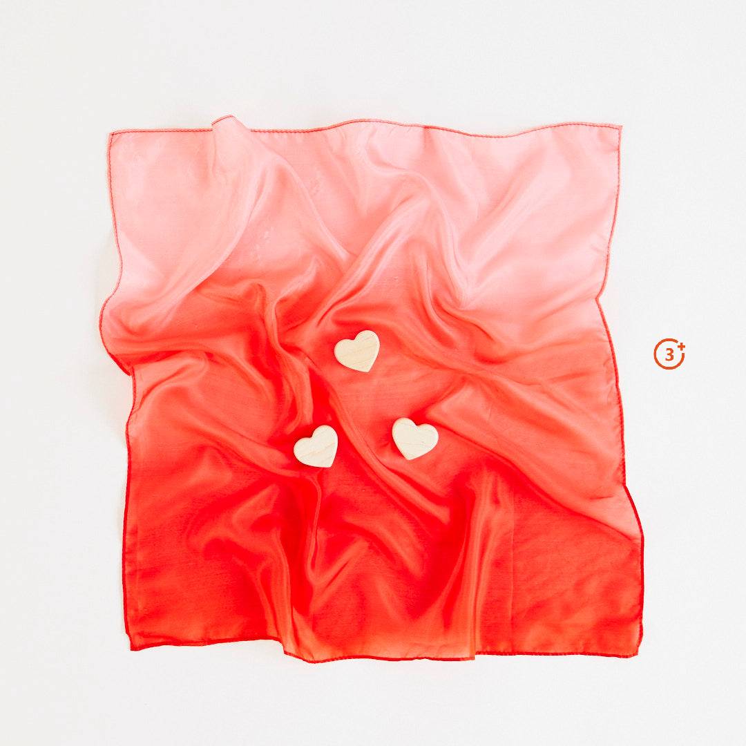 Sarah's Silks Mini Playsilk - Strawberry-Sarah's Silks-Modern Rascals