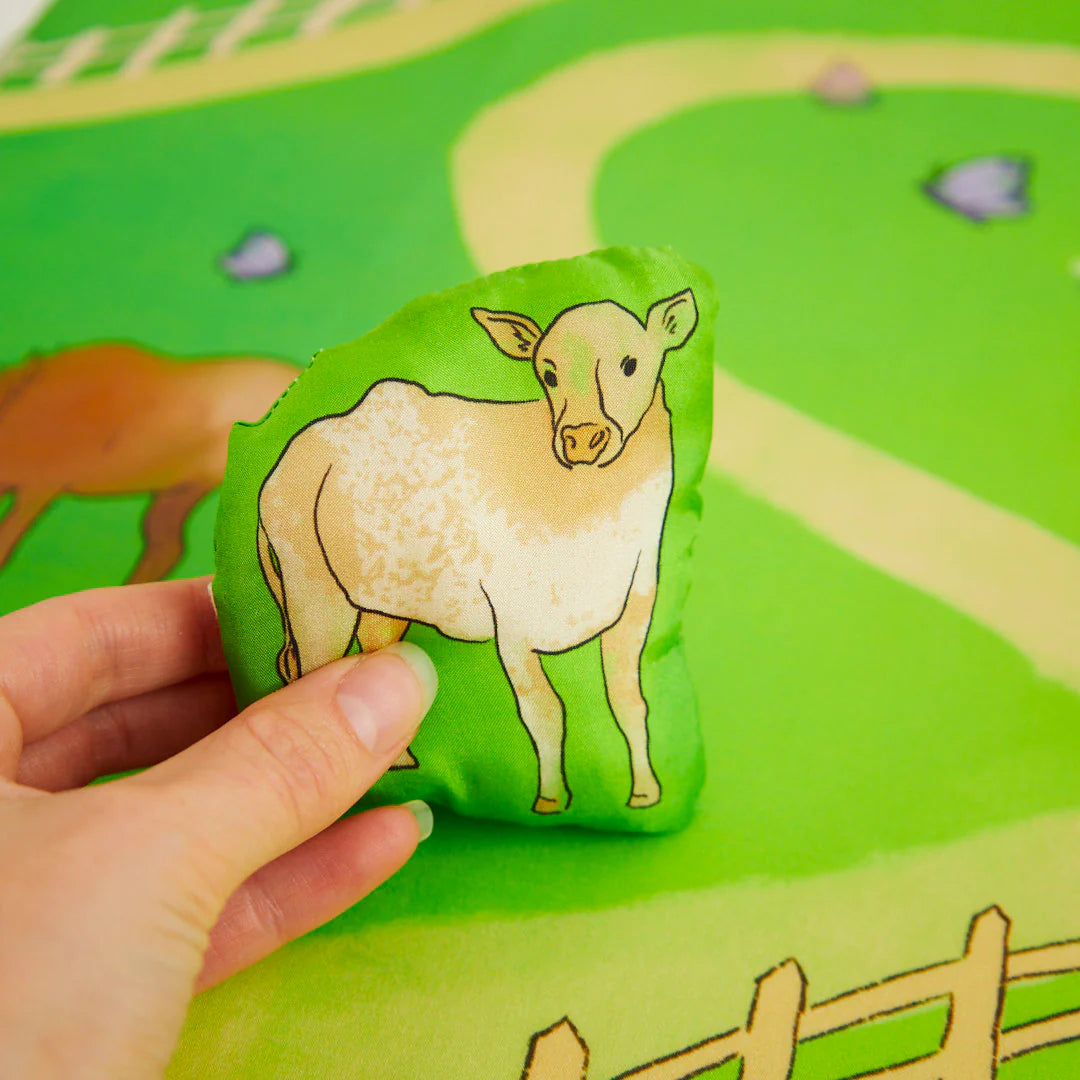 Sarah's Silks On The Farm Playmap And Stuffed Animals Set-Sarah's Silks-Modern Rascals