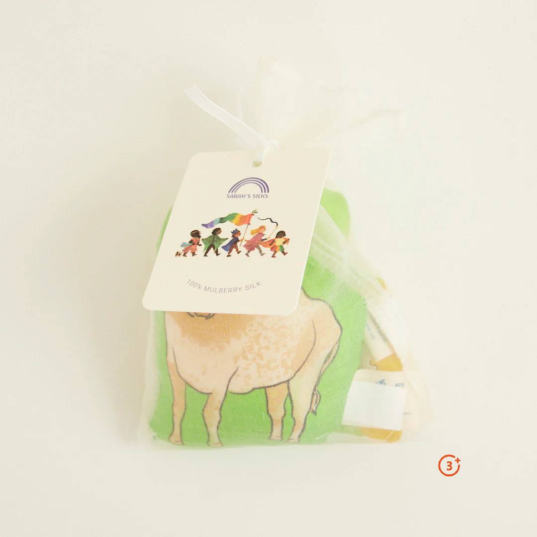 Sarah's Silks Stuffed Animal Set - Cow, Hen And Rooster-Sarah's Silks-Modern Rascals