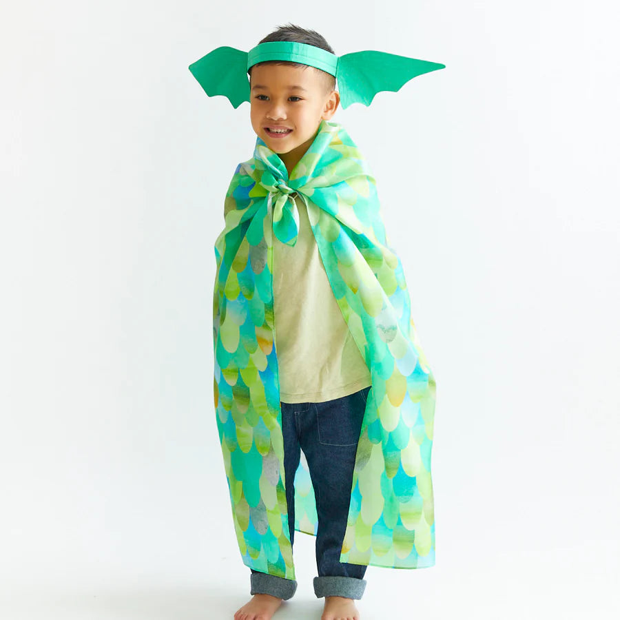 Sarah's Silks Playsilk - Green Dinosaur-Sarah's Silks-Modern Rascals