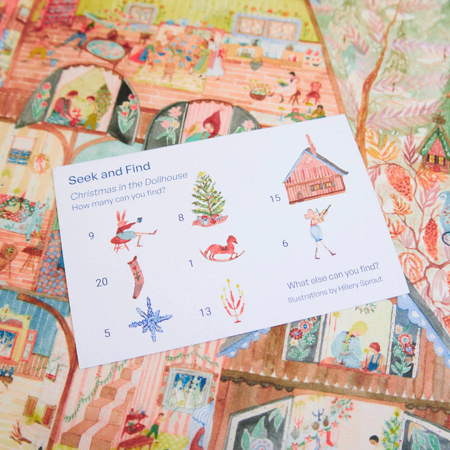 Sarah's Silks Seek and Find Playsilk - Christmas in the Dollhouse-Sarah's Silks-Modern Rascals