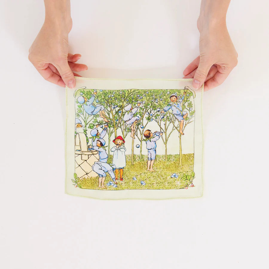 Sarah's Silks Seek and Find Playsilk - MINI Blueberry Family Family Collab with Elsa Beskow-Sarah's Silks-Modern Rascals