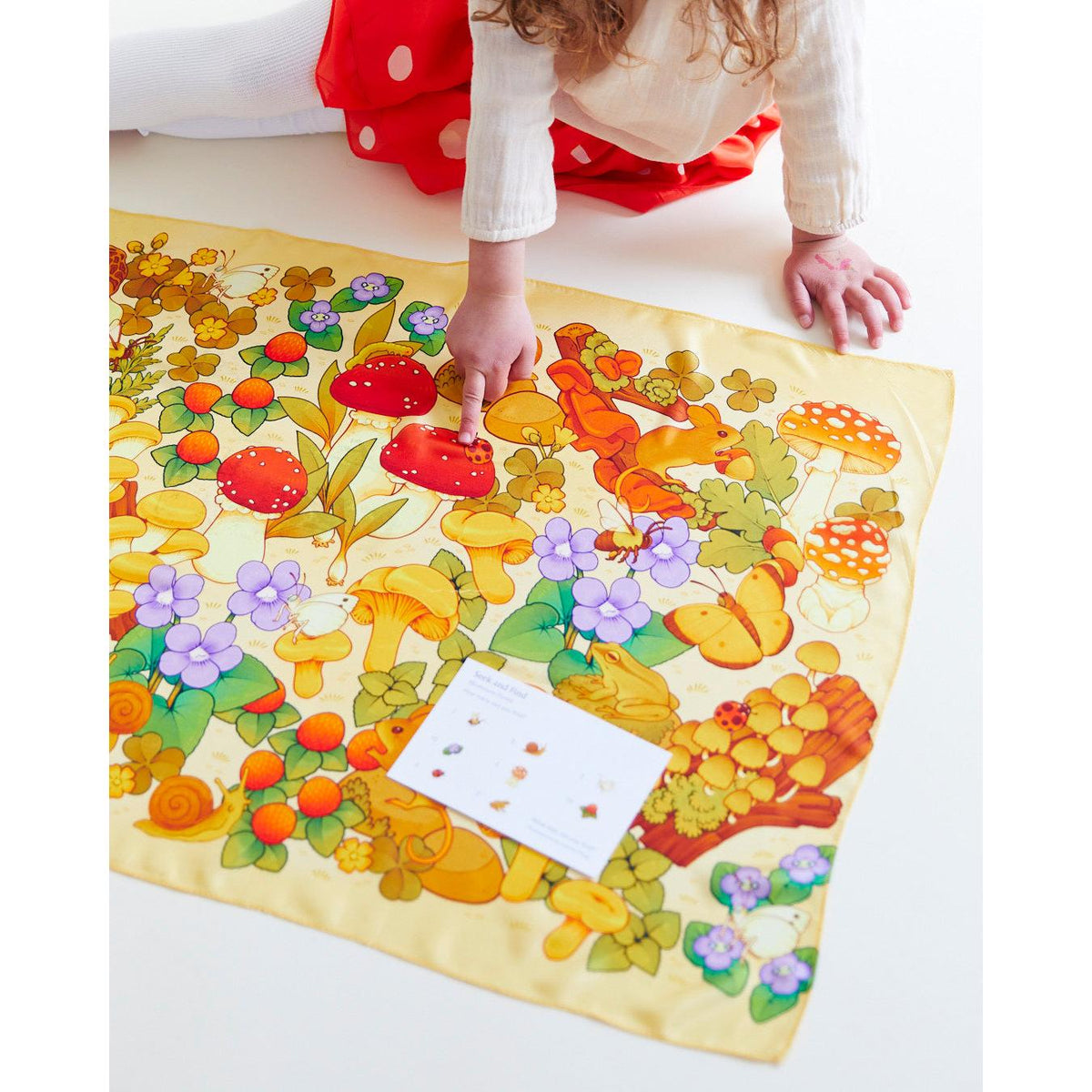 Sarah's Silks Seek and Find Playsilk - Mushroom-Sarah's Silks-Modern Rascals