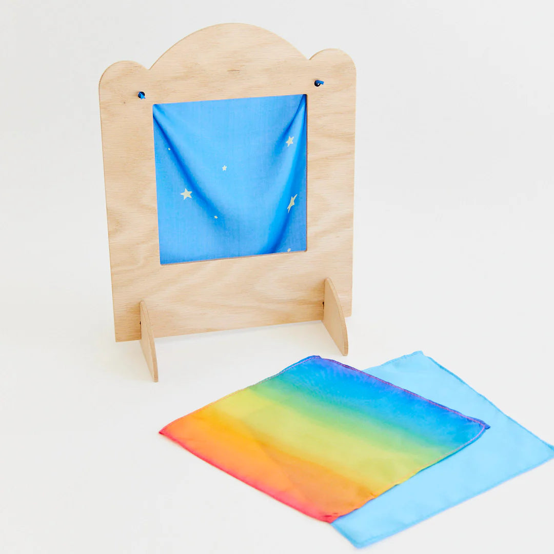 Sarah's Silks Set of 3 Silk Curtains for Puppet Theatre (curtains only)-Warehouse Find-Modern Rascals