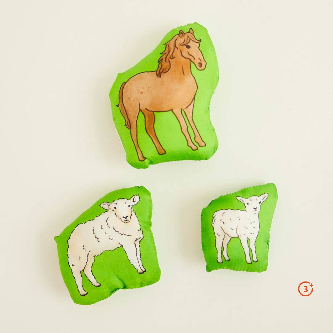 Sarah's Silks Stuffed Animal Set - Horse, Sheep And Lamb-Sarah's Silks-Modern Rascals