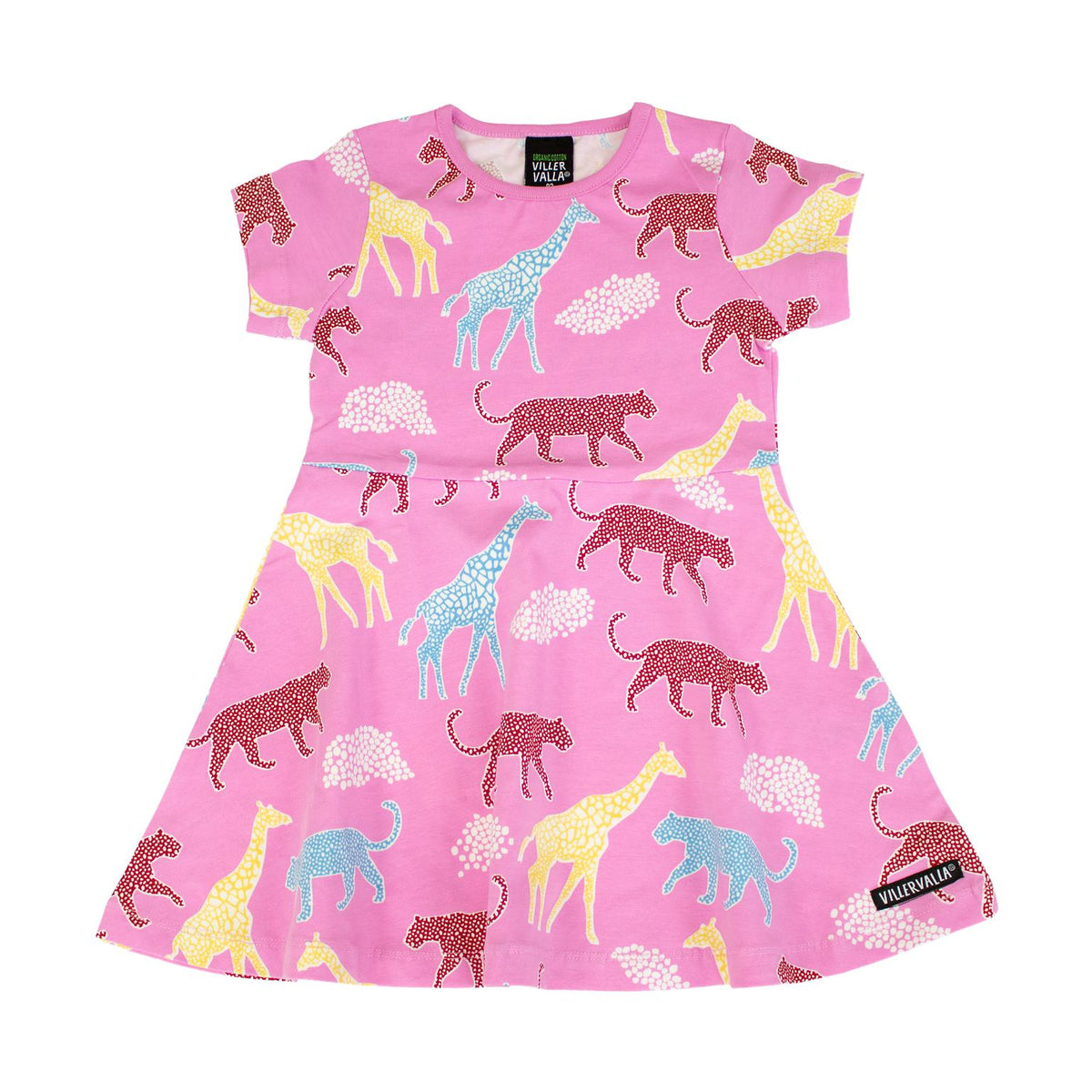 Savannah Print Half Circle Short Sleeve Dress - Blossom - 2 Left Size 10-11 & 11-12 years-Villervalla-Modern Rascals