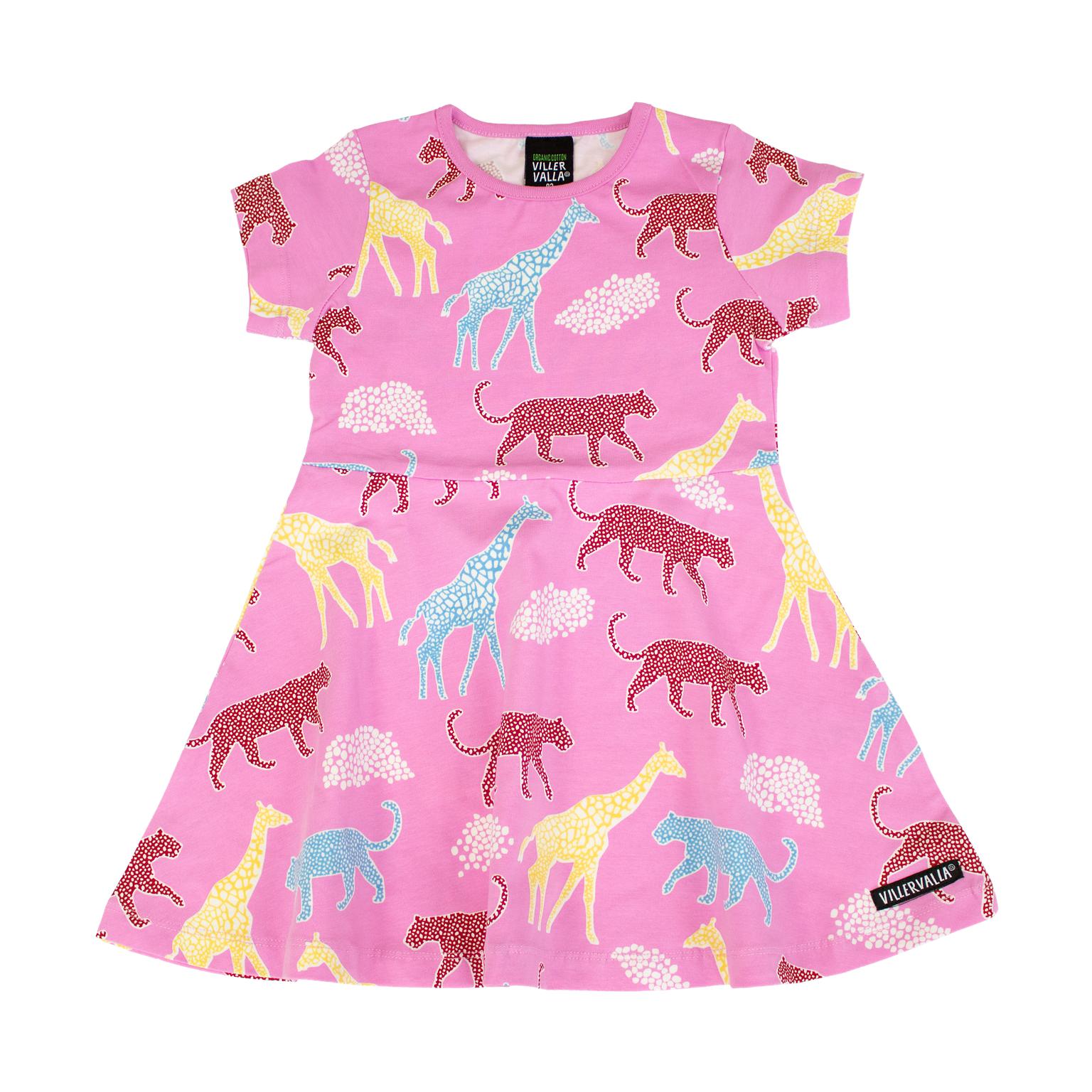 Savannah Print Half Circle Short Sleeve Dress - Blossom - 2 Left Size 10-11 & 11-12 years-Villervalla-Modern Rascals