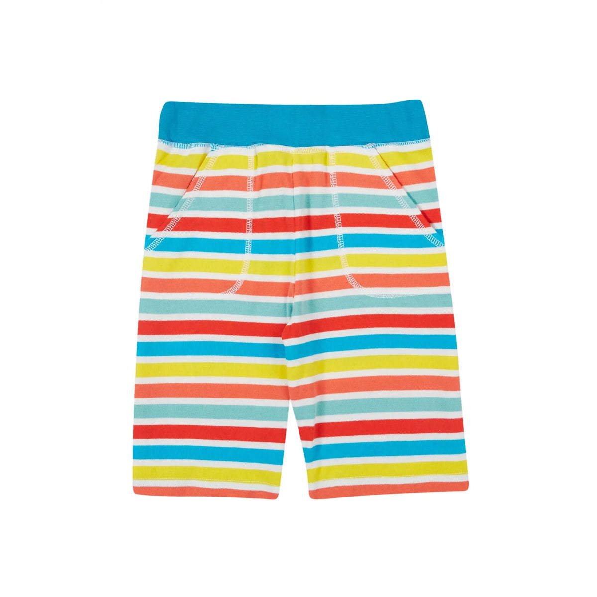 Sea Rainbow Stripe Sunny Shorts - 1 Left Size 2-3 years-Frugi-Modern Rascals