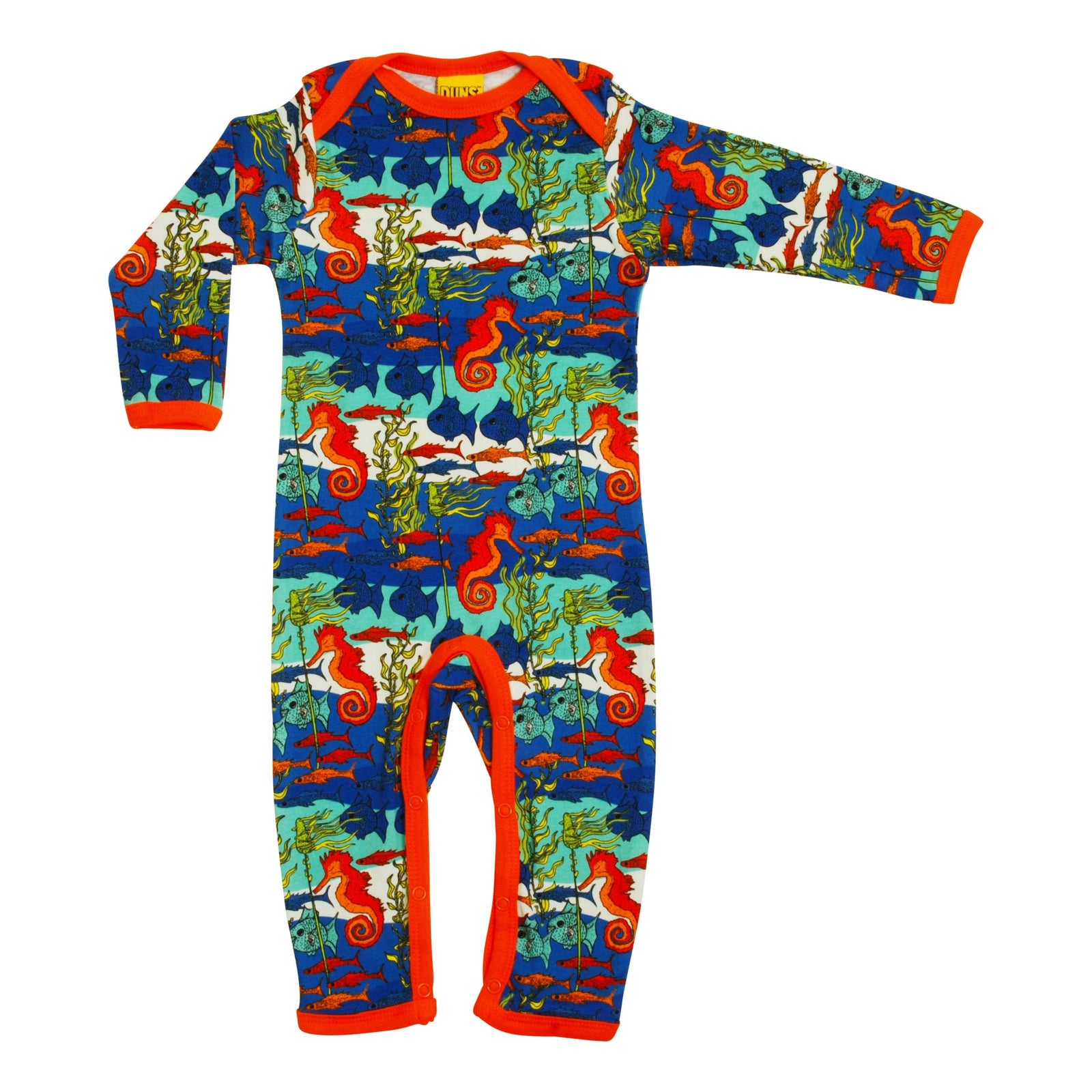 Seahorses Long Sleeve Long Legged Suit - 2 Left Size 4-6 & 6-9 months-Duns Sweden-Modern Rascals