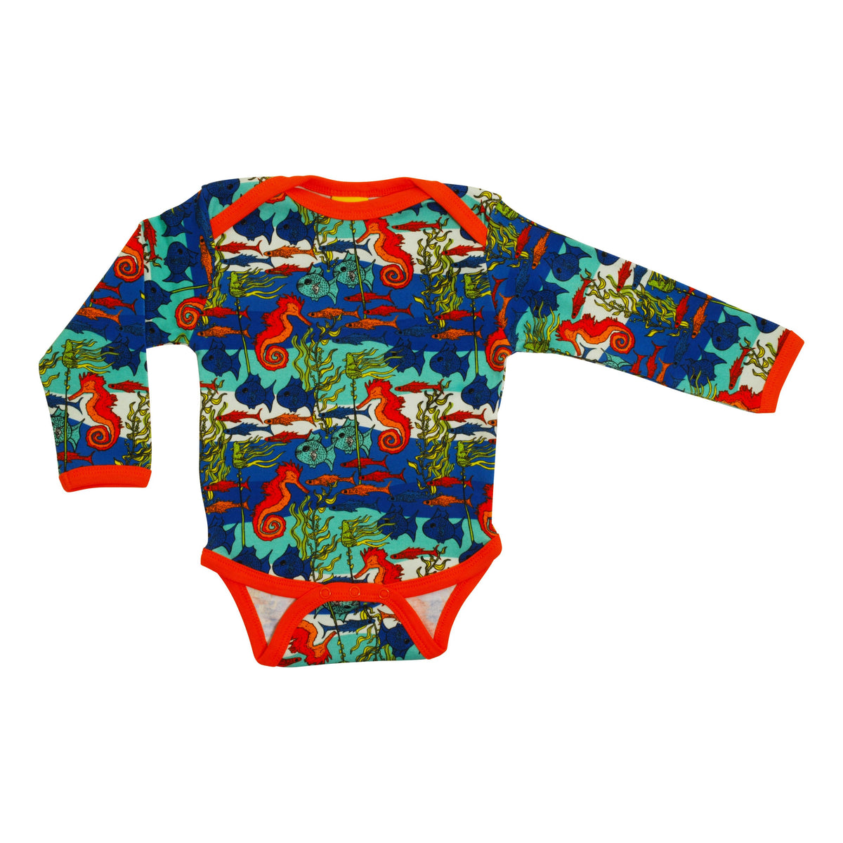 Seahorses Long Sleeve Onesie-Duns Sweden-Modern Rascals