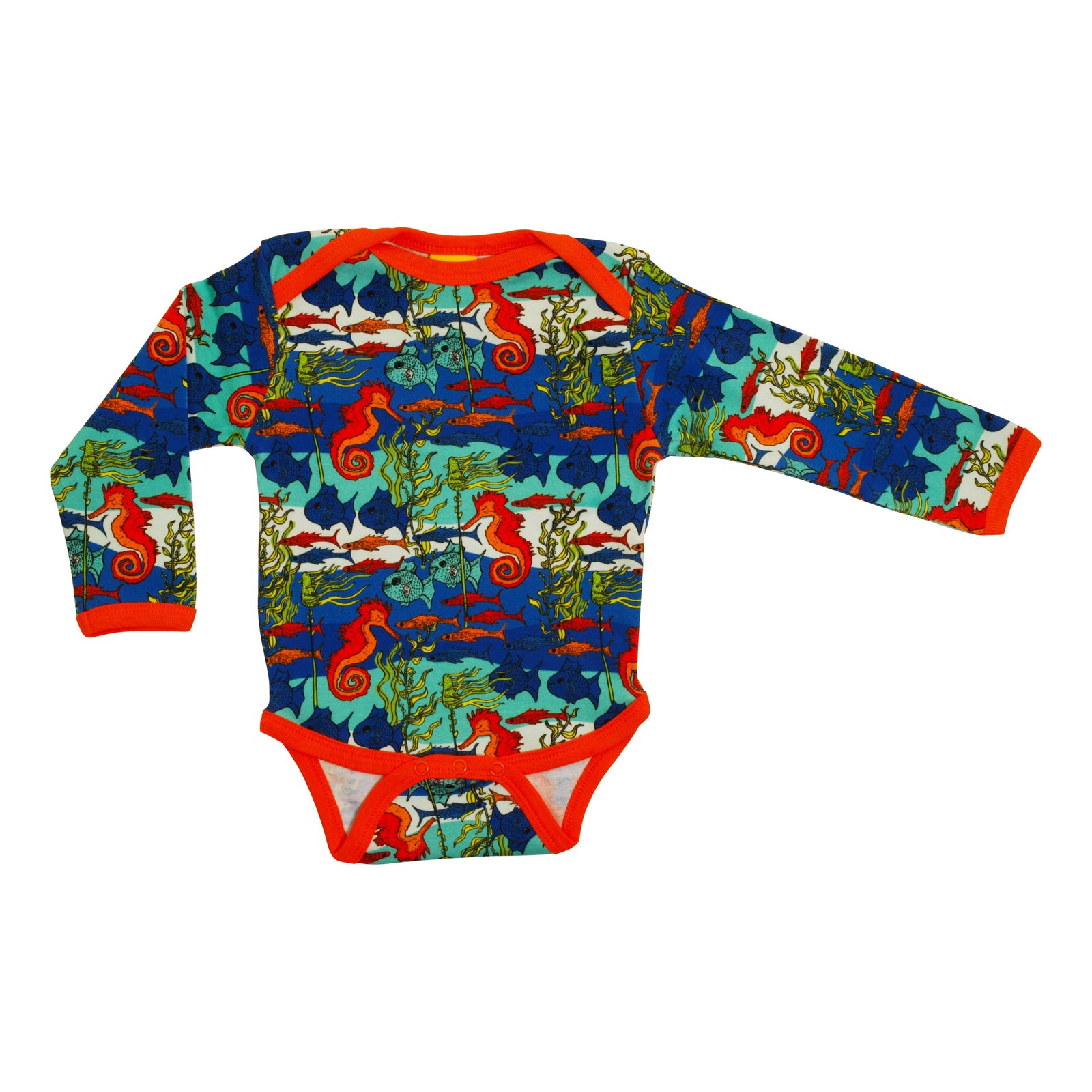 Seahorses Long Sleeve Onesie-Duns Sweden-Modern Rascals