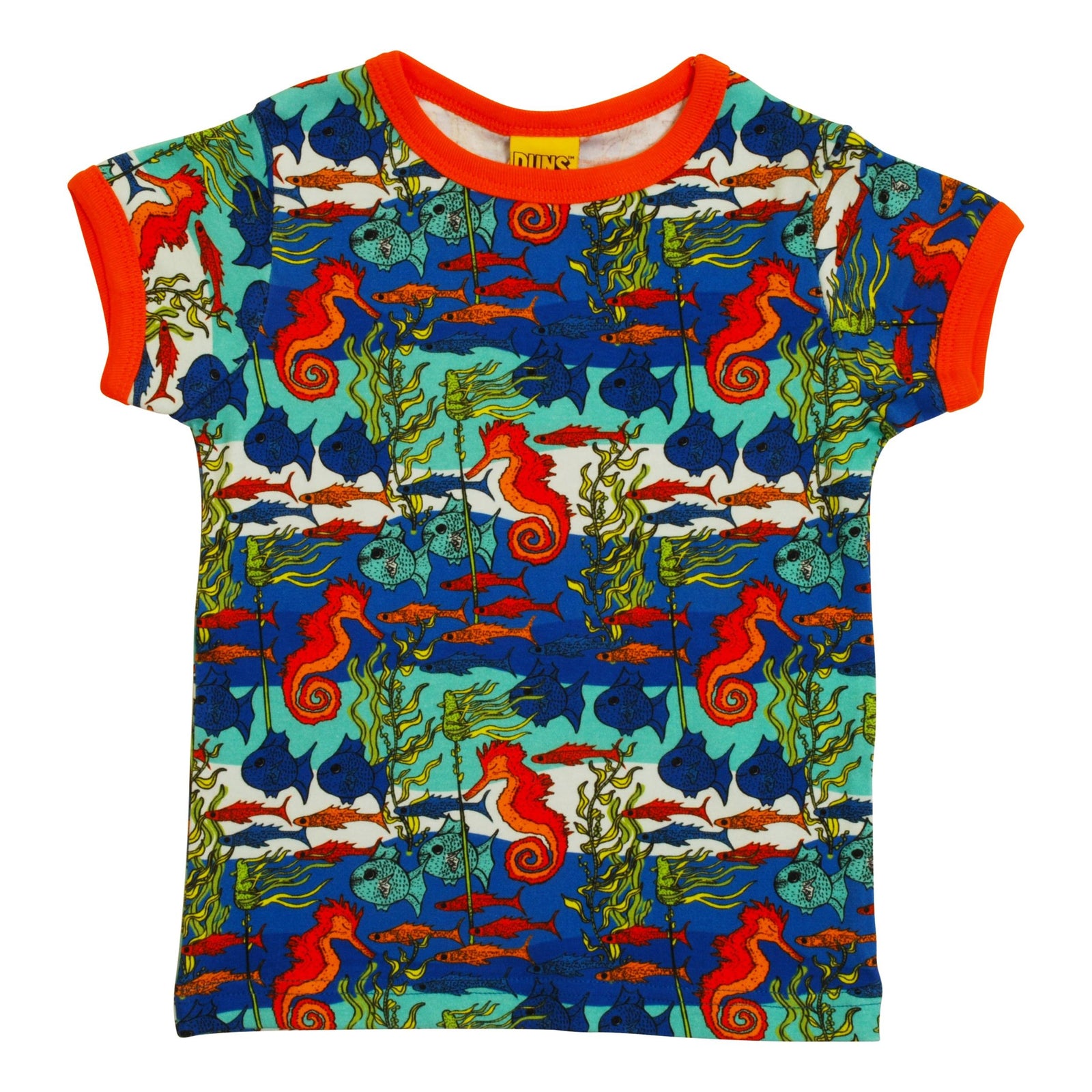 Seahorses Short Sleeve Shirt - 2 Left Size 12-18 months & 10-11 years-Duns Sweden-Modern Rascals