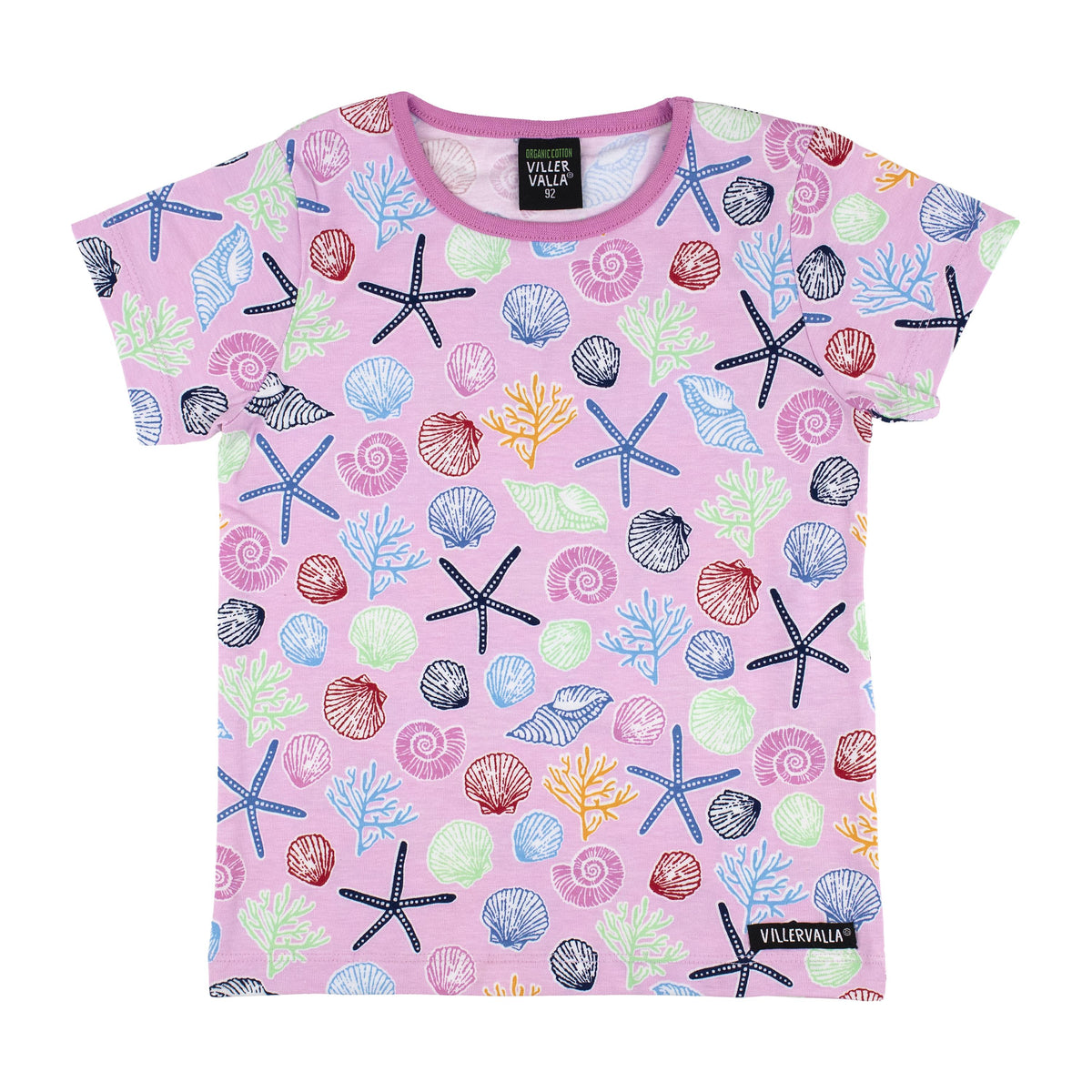 Seashell Short Sleeve Shirt - Light Lily-Villervalla-Modern Rascals