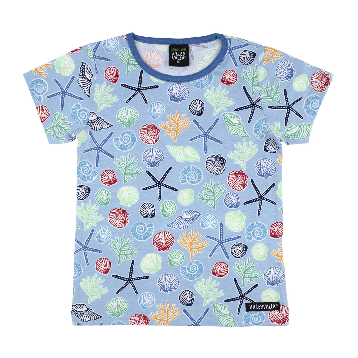 Seashell Short Sleeve Shirt - Light Sea-Villervalla-Modern Rascals