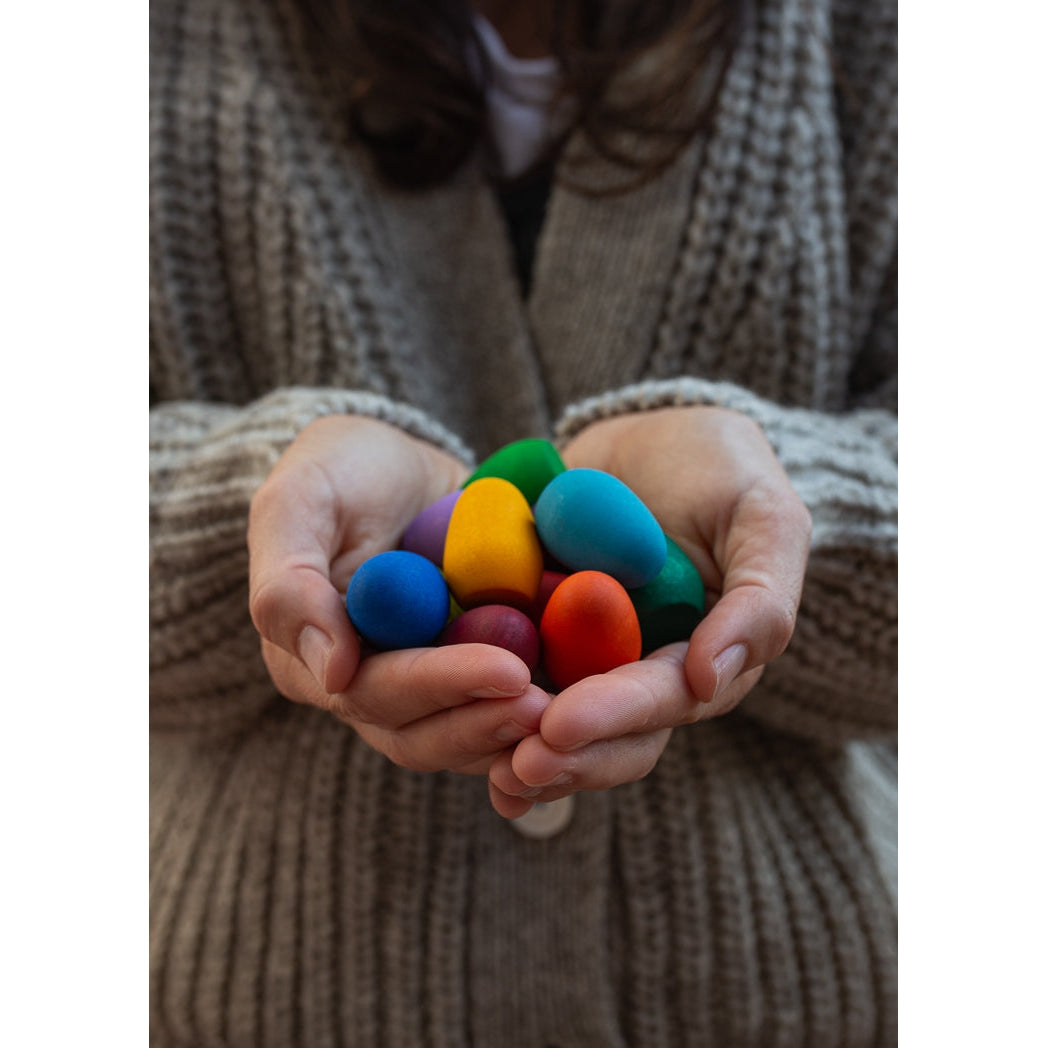 SECONDS - Grapat Loose Parts Rainbow Eggs - 36 pieces in Rainbow-Warehouse Find-Modern Rascals