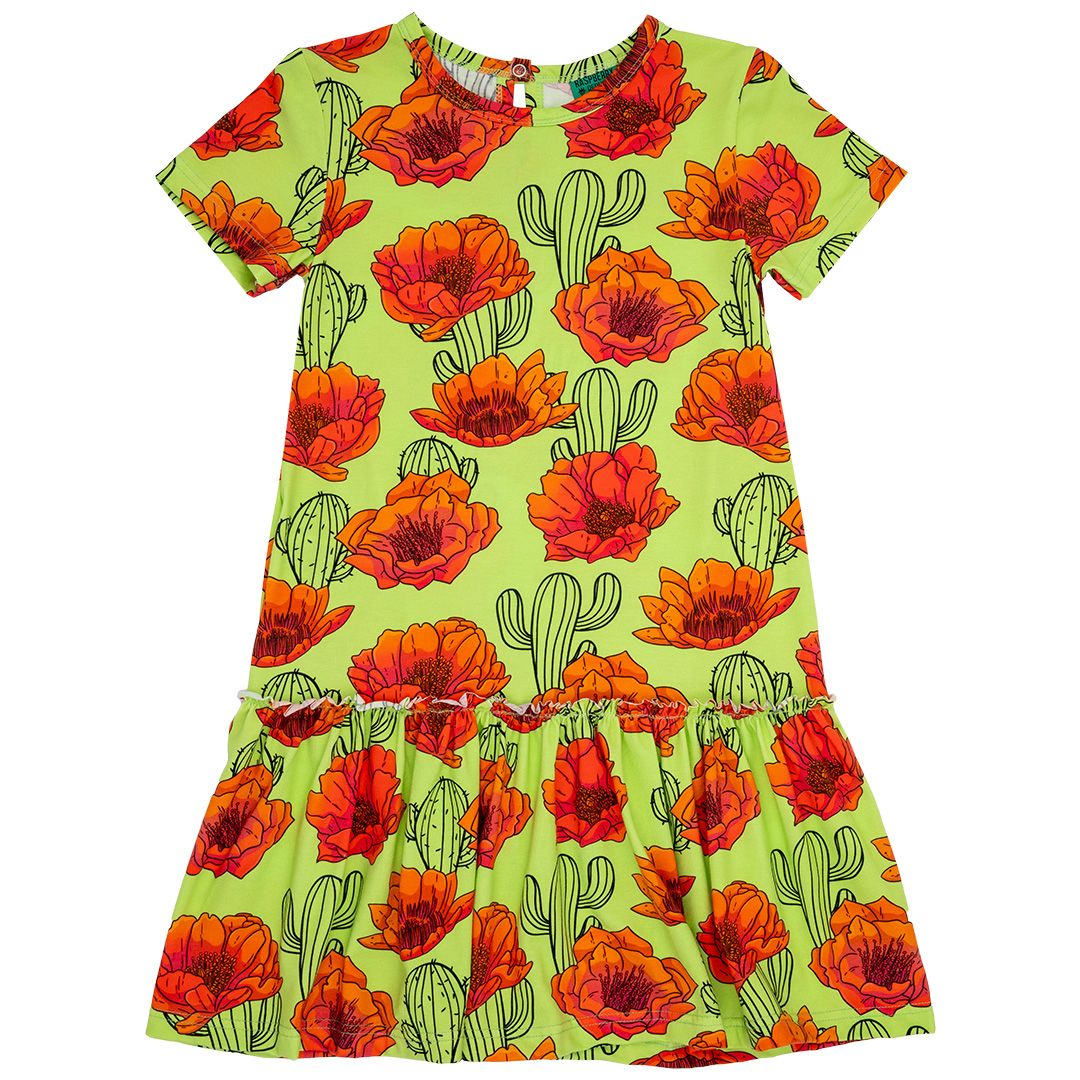 SECONDS - Raspberry Republic Prickly Pear Short Sleeve Dress-Warehouse Find-Modern Rascals