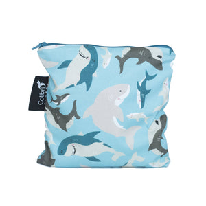 Sharks Reusable Snack Bag - Large-Colibri-Modern Rascals