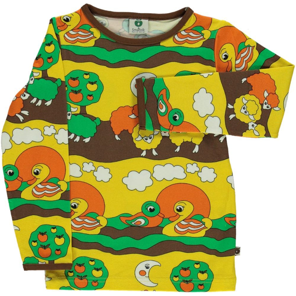 Sheep & Ducks Long Sleeve Shirt - Yellow - 2 Left Size 7-8 & 9-10 years-Smafolk-Modern Rascals
