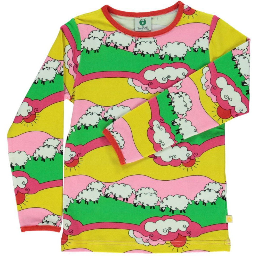 Sheep Long Sleeve Shirt - Carmine - 1 Left Size 11-12 years-Smafolk-Modern Rascals