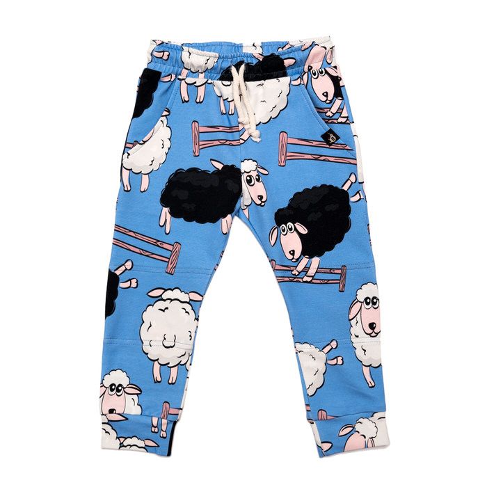 Sheep Sweatpants - Blue - 1 Left Size 4-6 years-Mullido-Modern Rascals