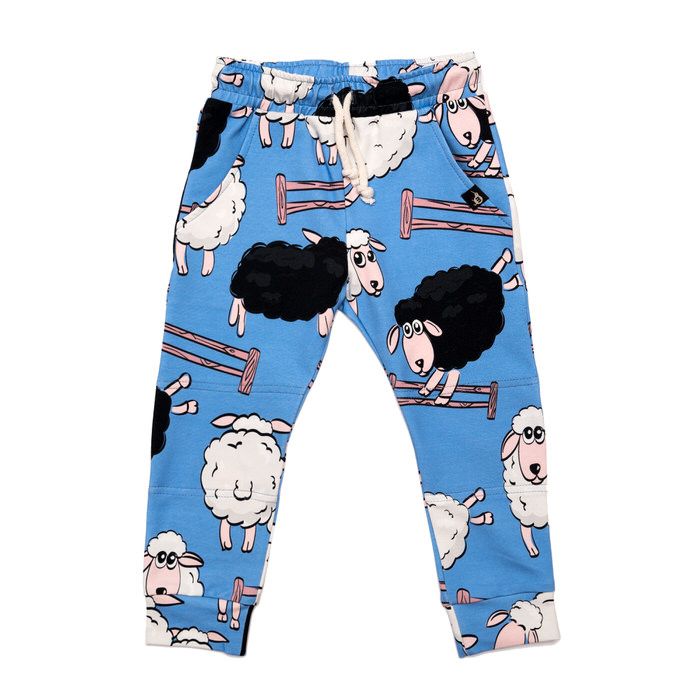 Sheep Sweatpants - Blue - 2 Left Size 4-6 & 6-8 years-Mullido-Modern Rascals