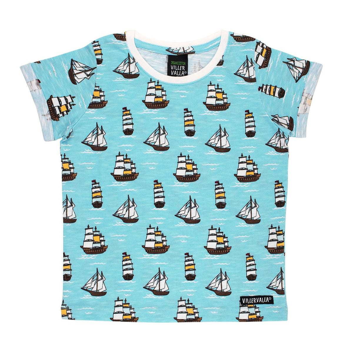 Ship Short Sleeve Shirt With Fold Up Sleeves - 2 Left Size 2-3 & 9-10 years-Villervalla-Modern Rascals