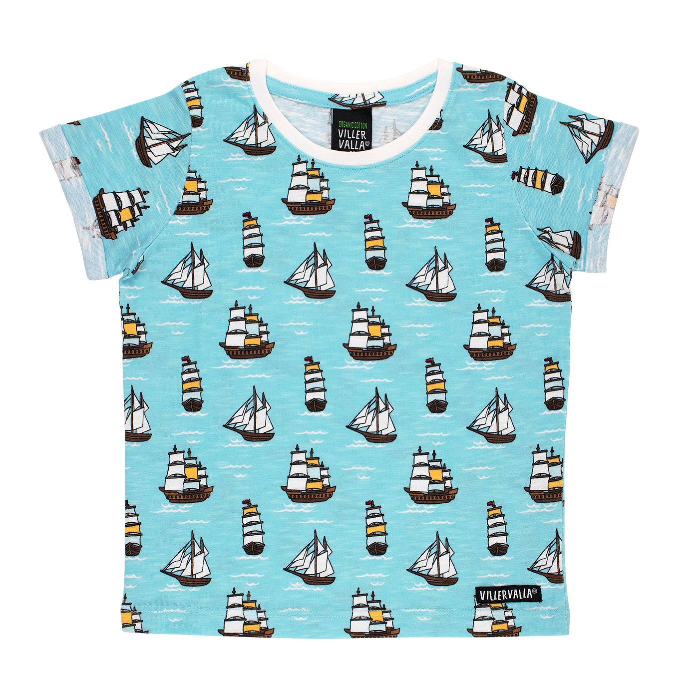 Ship Short Sleeve Shirt With Fold Up Sleeves - 2 Left Size 2-3 & 9-10 years-Villervalla-Modern Rascals