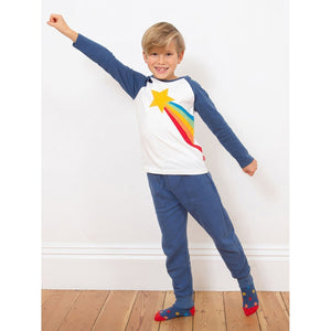 Shooting Star Applique Long Sleeve Shirt - 2 Left Size 3-4 & 7-8 years-Kite-Modern Rascals