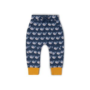 Singing Whales Organic Comfy Joggers-Little Green Radicals-Modern Rascals