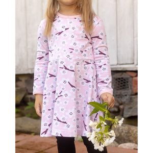 SINNA Long Sleeve Dress - Cherry Blossom in Soft Pink - 1 Left Size 4-5 years-PaaPii-Modern Rascals