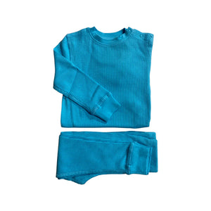 Slugs and Snails Turquoise Waffle Set - Size 7-8 years-Warehouse Find-Modern Rascals