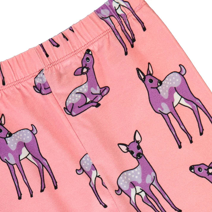 Smafolk Deer Leggings in Rose - 4-5 Years (110cm)-Warehouse Find-Modern Rascals