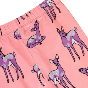 Smafolk Deer Leggings in Rose - 4-5 Years (110cm)-Warehouse Find-Modern Rascals